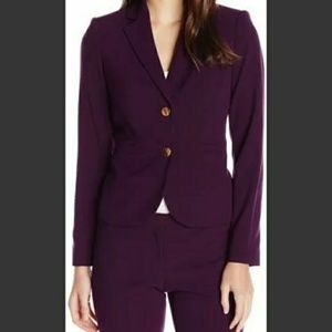 NWT Calvin Klein 2 Button Blazer Aubergine Size 4